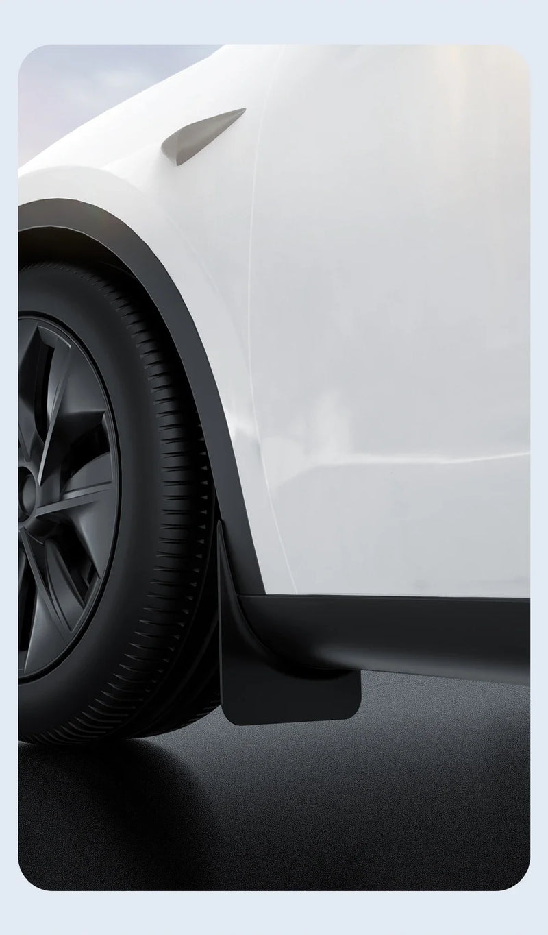 Garde-Boue Tesla Model Y Juniper 2025-2026 Jeu de 4 Bavettes Sans Perçage Avant et Arrière