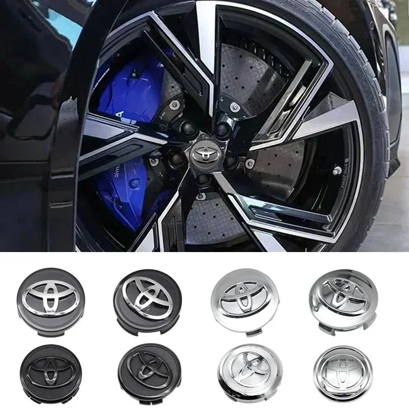 Cache-Moyeux Toyota Corolla Camry Yaris RAV4 57mm 62mm — détail de finition