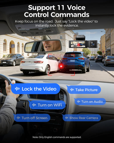 Dashcam AZDOME 4K Vision Nocturne Infrarouge GPS WiFi