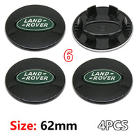 Cache-Moyeux Land Rover 62 mm Lot de 4 Emblèmes de Jante 3D ABS Chromé pour Evoque Defender Discovery 4 Range Rover Sport
