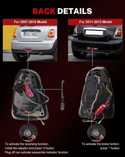 Feux Arrière LED Mini Cooper R56 à R59 Union Jack