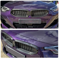 Cadre de Calandre en Carbone Préimprégné BMW Série 2 G42 Coupé M240i 2021-2024 Noir Brillant