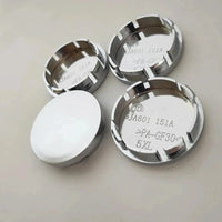Cache-Moyeux Universels 56mm ABS Noir ou Argent — gros plan