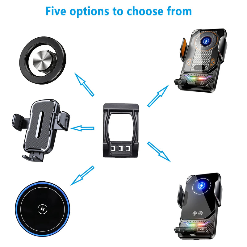 Support Téléphone BMW Série 3 E90 E92 E93 2005-2012 avec Chargeur Sans Fil Magnétique Compatible MagSafe