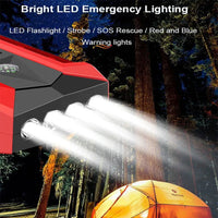 Booster de Batterie Voiture 12V Portable avec Lampe LED et Ports USB