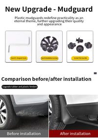 Garde-Boue Volkswagen T-Roc 2017-2024 Jeu de 4 Bavettes Anti-Éclaboussures Avant et Arrière