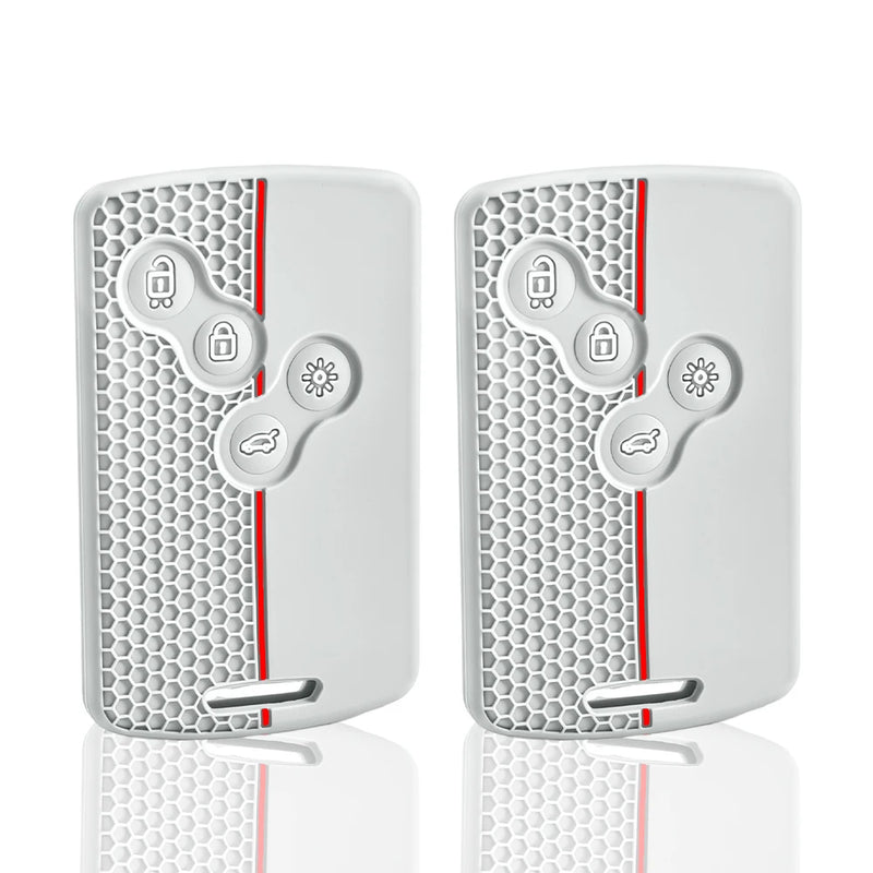Étui de Protection Clé Renault Carte Silicone Gris Mégane Clio 4 Captur Kadjar Laguna 3 Koleos Scénic 3