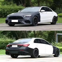 Kit Carrosserie Mercedes Classe C W205 2015-2021 Transformation Style W206 C63 AMG, Ensemble Pare-Chocs Noir