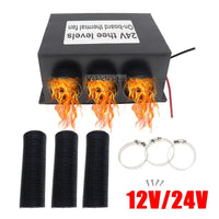 Autoheizung 12V 24V 3 Ausgänge mit Schläuchen