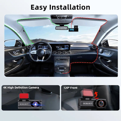 Dashcam ACCEO Mini 4K Wi-Fi GPS Double Objectif