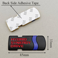 Emblème Hybrid Synergy Drive Métal 3D Toyota Corolla Yaris Auris RAV4 C-HR Noir Chrome Argent Or