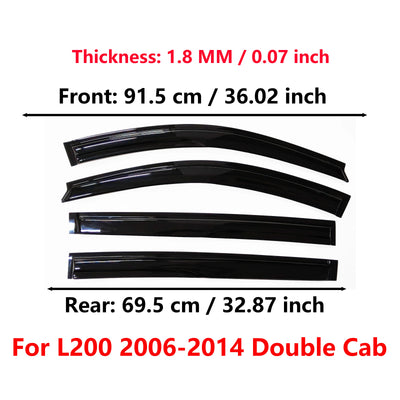 Déflecteur de Vitre Mitsubishi L200 Double Cabine 2006-2014