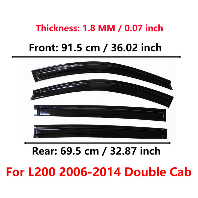 Déflecteur de Vitre Mitsubishi L200 Double Cabine 2006-2014