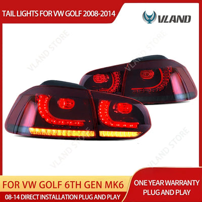Feux Arrière LED Séquentiel Ambre Volkswagen Golf 6 2008-2014