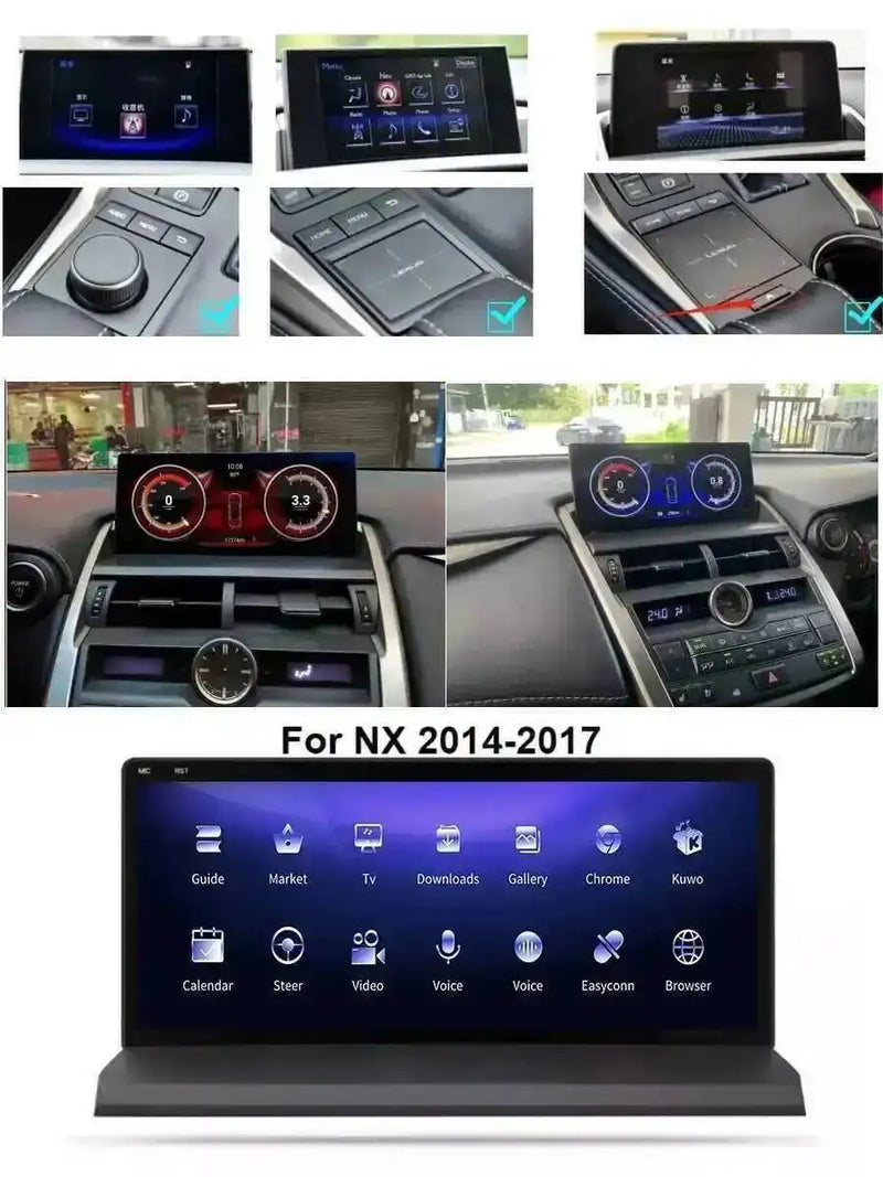 Autoradio Android 14 Écran 10,25 Pouces Lexus NX 200 200t 300h 2014-2016 CarPlay DSP 4G