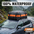 Sac de Toit Voiture Étanche 600D 112x87x44 cm Coffre Souple Sans Galerie
