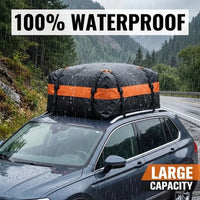 Sac de Toit Voiture Étanche 600D 112x87x44 cm Coffre Souple Sans Galerie