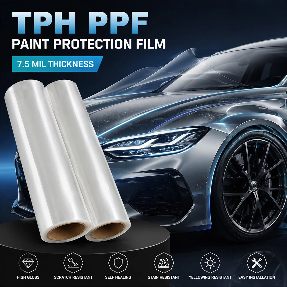 Film de Protection Carrosserie PPF TPH Transparent en Rouleau 7,5 mil