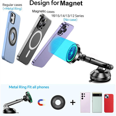 Support Téléphone Magnétique UYUXIO Ventouse Bras Télescopique
