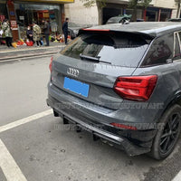 Becquet Audi Q2 2018-2023 Arrière de Toit en ABS, Apprêt, Noir Brillant ou Aspect Carbone