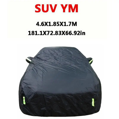 Bâche de Protection Voiture Universelle SUV Berline Noire Anti-UV