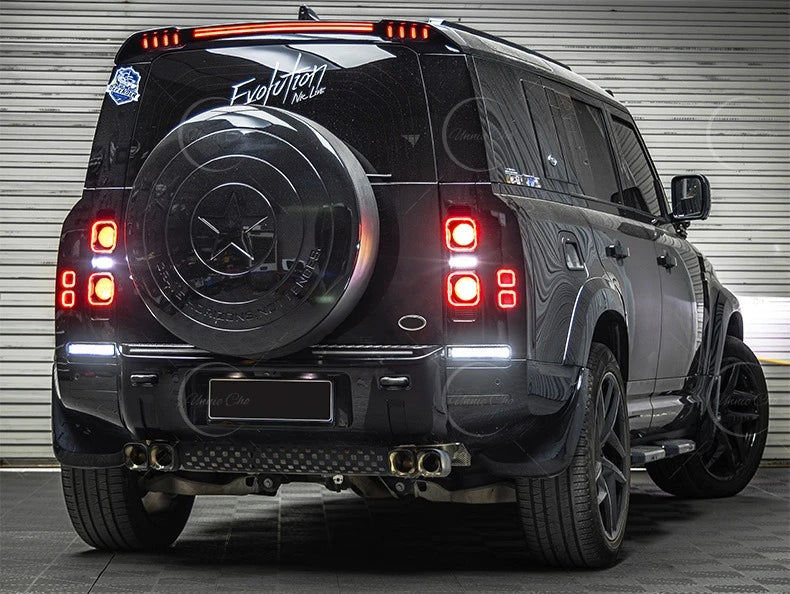 Feux Arrière LED Land Rover Defender 90 110 130 2020-2026 : Stop, Recul et Clignotant Séquentiel, Paire