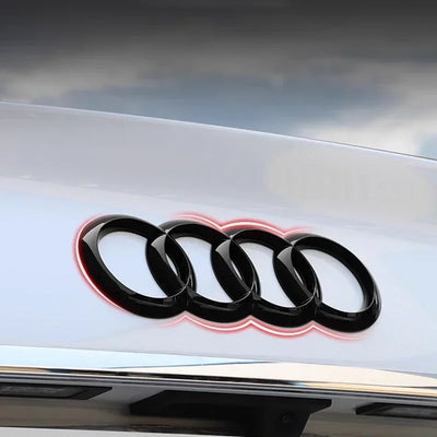 Emblème de Calandre Audi Quatre Anneaux Noir et Argent