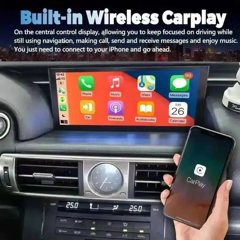 Autoradio Android 14 Écran 10,25 Pouces Lexus IS RC 200 250 200t 300h 2013-2020 CarPlay DSP