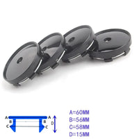 Cache-Moyeux 60 mm Avec Emblème Dacia Spring Duster Lot de 4 Noir ou Argent