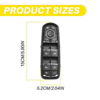 Bouton Lève-Vitre Avant Gauche Porsche Cayenne Macan Panamera 2011-2018