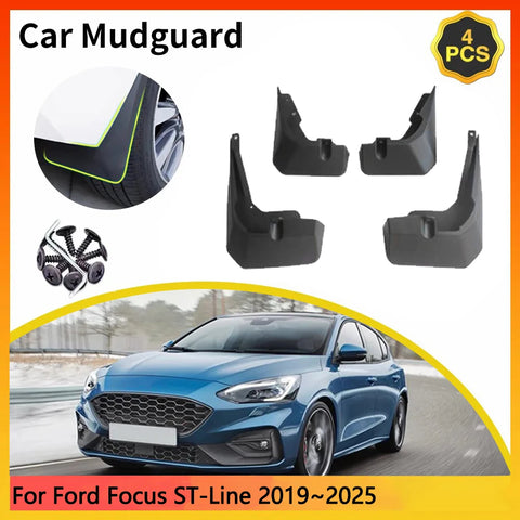 Garde-Boue Ford Focus ST-Line 2019-2025 Jeu de 4 Bavettes pour Focus MK4 en TPE