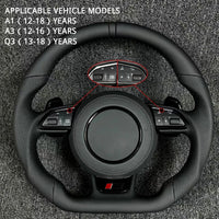 Volant Sport Fond Plat Audi A3 A4 A6 Q5 — vue de profil