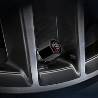 Bouchons de Valve Audi Métal Noir avec Porte-Clés Démonte-Valve