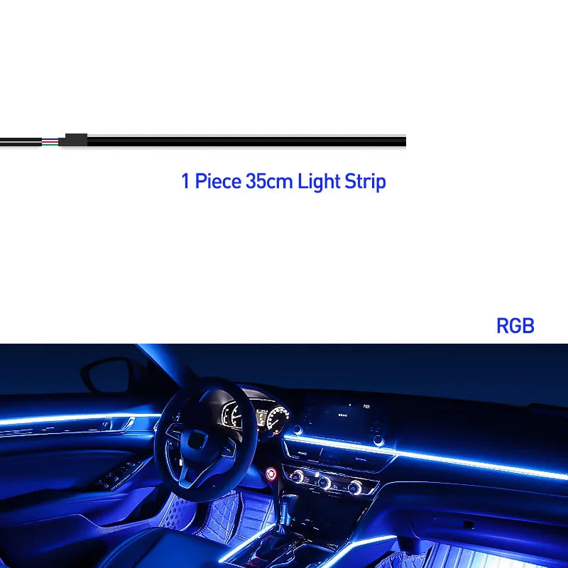 Bandes Acryliques Éclairage d'Ambiance RGB Voiture 110 cm