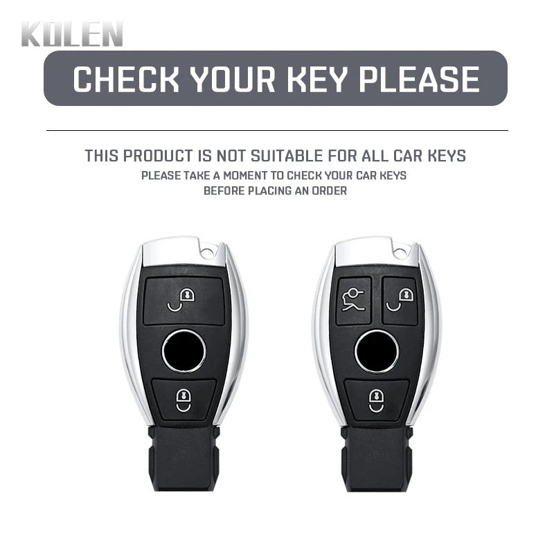 Étui de Protection Clé Mercedes Classe A B C E GLA GLC CLA CLS Fibre de Carbone 2 ou 3 Touches