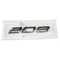 Logo Peugeot 208, 308, 408, 408X, 508 et 508L en ABS 3D, Emblème Lettres de Coffre Noir Brillant, Argent ou Gris