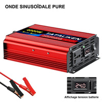 Convertisseur 12V 220V Voiture Pur Sinus 1000 à 6000 W Onduleur 12 V 24 V