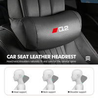 Coussin de Nuque Cuir Appuie-Tête Voiture Audi Q5 Q7 — vue de profil