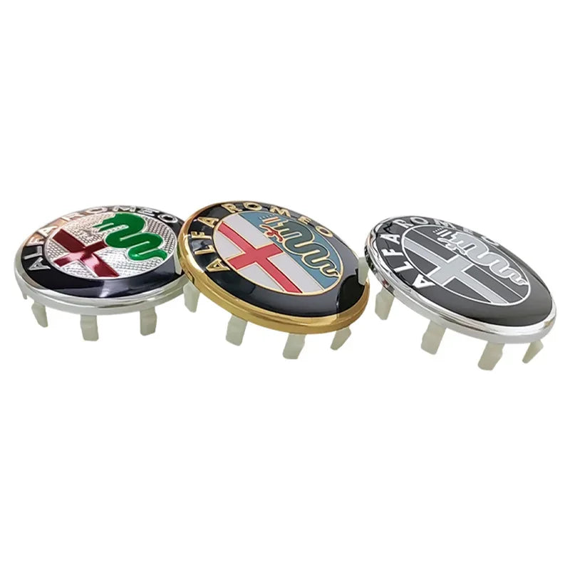 Cache-Moyeux Alfa Romeo 58 mm Lot de 4 Centres de Roue Logo pour Giulietta MiTo Giulia 159 147 156 166 Stelvio Brera