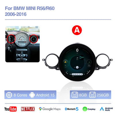 Autoradio Android CarPlay MINI Cooper R56 R60 2006-2016