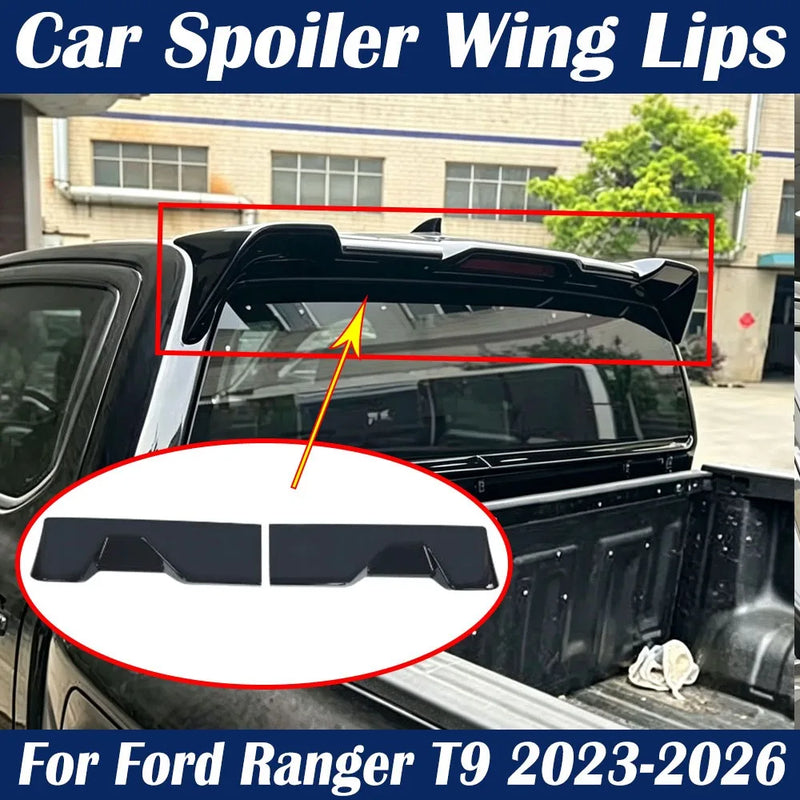 Becquet Ford Ranger T9 2023-2026 de Toit de Cabine en 2 Pièces, ABS Noir Brillant