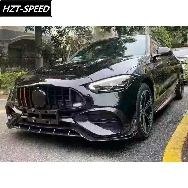 Calandre Racing Fibre de Carbone Mercedes Classe C W206 2022+ Barres Rouges