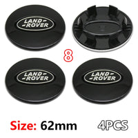 Cache-Moyeux Land Rover 62 mm Lot de 4 Emblèmes de Jante 3D ABS Chromé pour Evoque Defender Discovery 4 Range Rover Sport