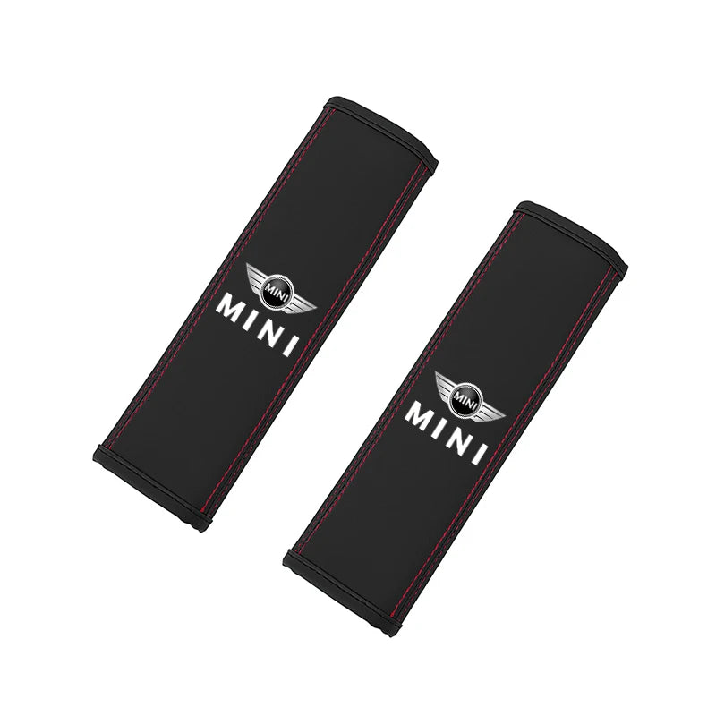 Coussin de Ceinture de Sécurité Cuir MINI Cooper JCW — vue de face
