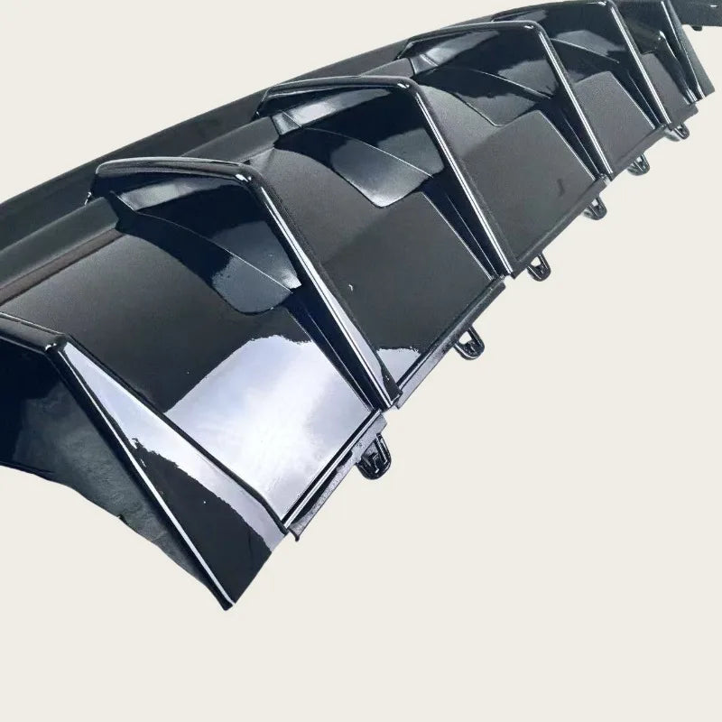Diffuseur de Pare-Chocs Arrière Style Maxton Audi A3 S-Line 8Y Berline Pré-Restylage 2020-2024 Noir Brillant