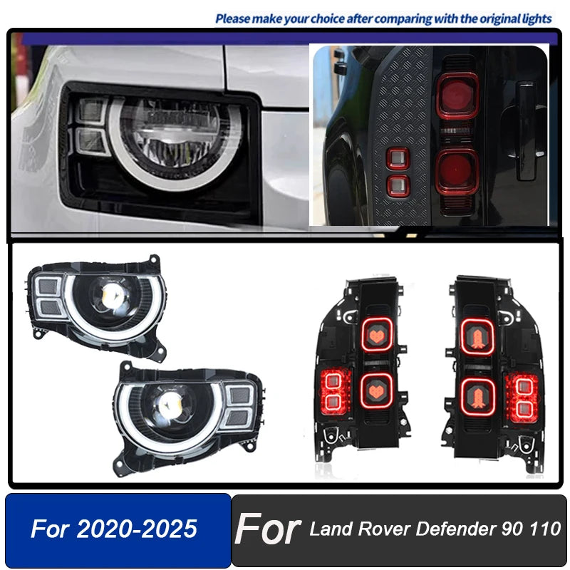 Phares LED et Feux Arrière Land Rover Defender 90 110 2020-2025 Feux de Jour Clignotants