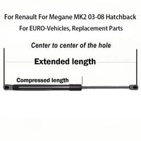 Vérins de Hayon Renault Mégane 2 2003-2008 Paire 2 Pièces