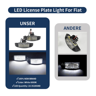 Éclairage de Plaque d'Immatriculation LED Fiat Ducato Citroën Jumpy