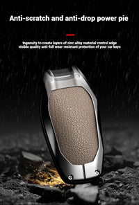Étui de Protection Clé Peugeot Citroën Cuir et Alliage 207 307 308 407 607 807 C2 C3 C4 C5 C6 C8