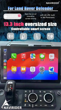 Autoradio Android 13,3 Pouces Land Rover Defender 2020-2024 Écran Tactile CarPlay Sans Fil Android Auto